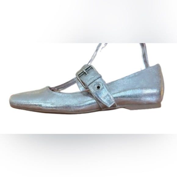 Dolce Vita Marcello metallic silver flat Maryjanes SZ 7.5 - Picture 3 of 13